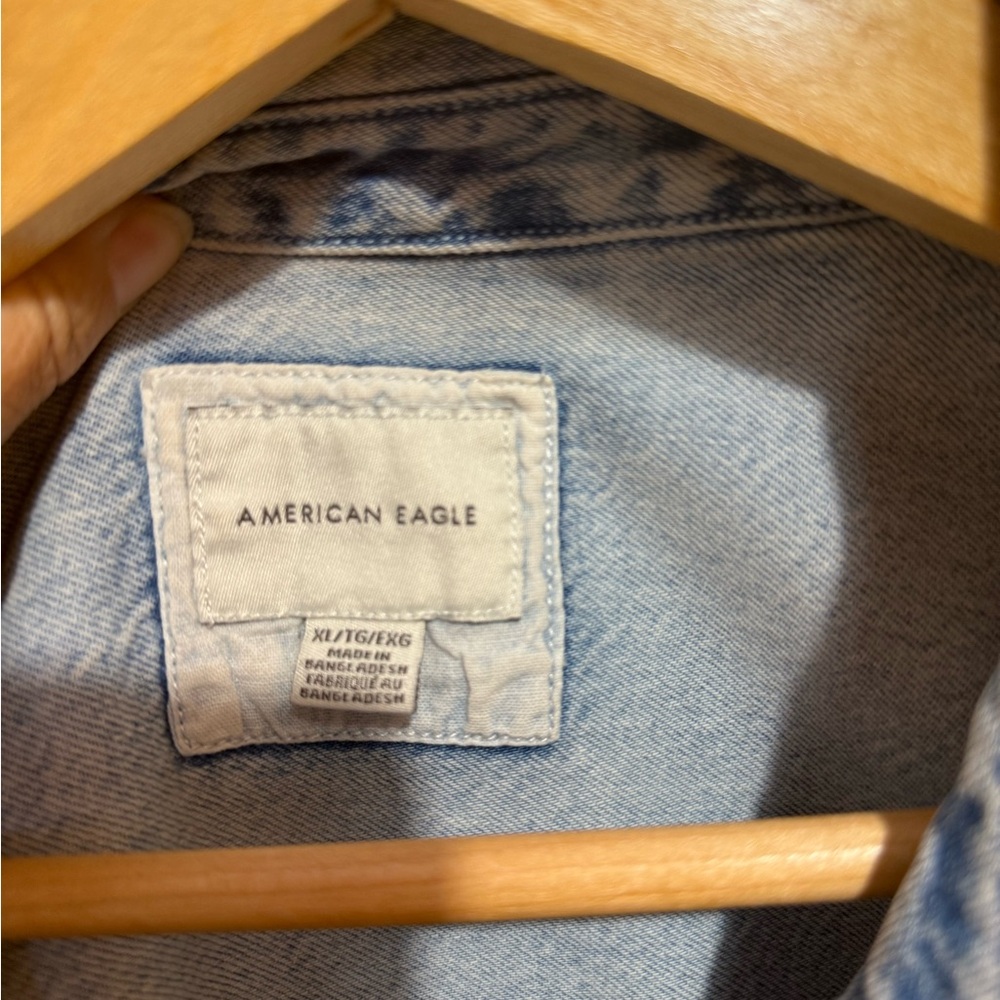 American Eagle Outfitters Light Blue Denim Dress/Jacket - Picture 2 of 3